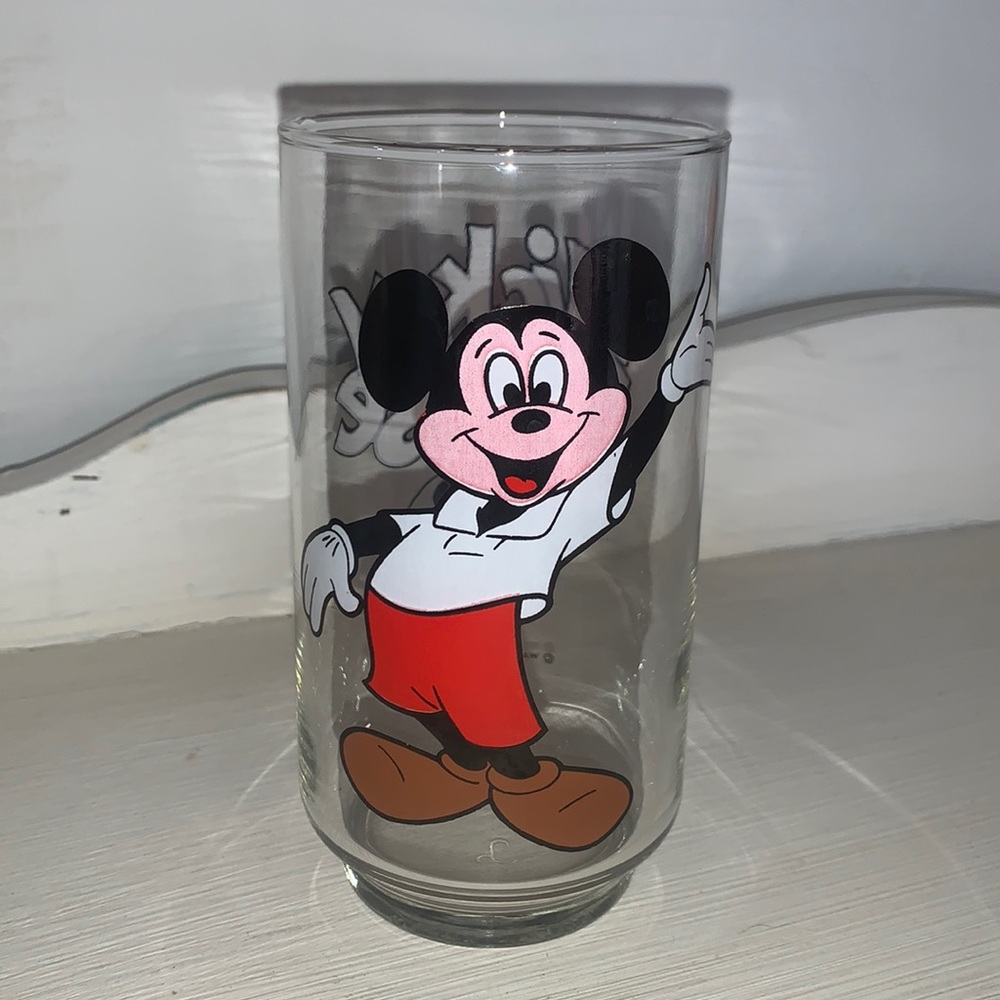 Vintage Mickey Mouse Drinking Glass
